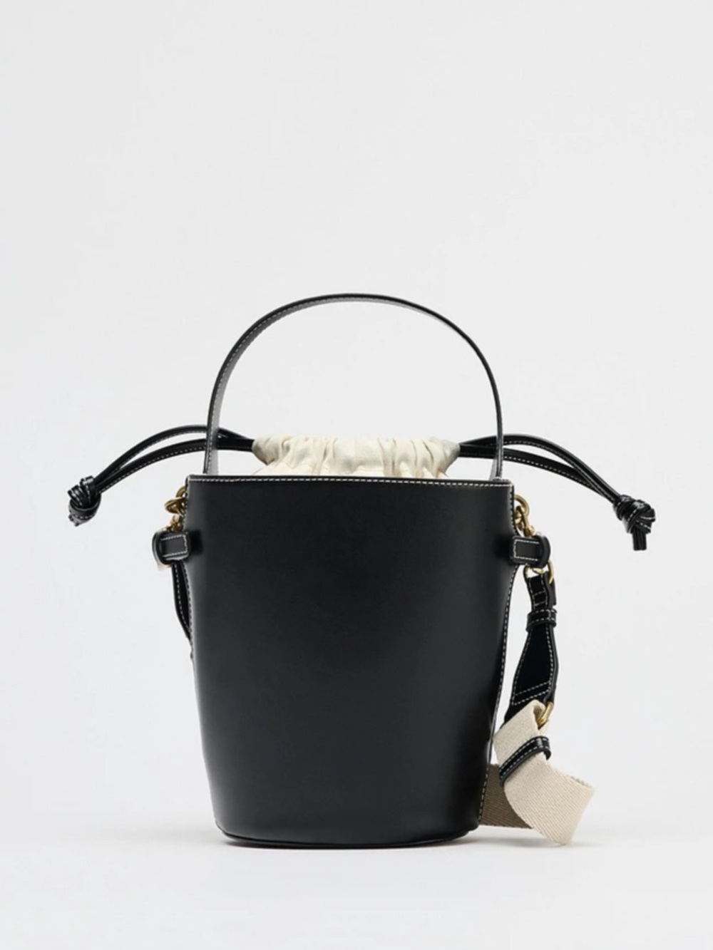 ZARA drawstring bucket bag NWOT